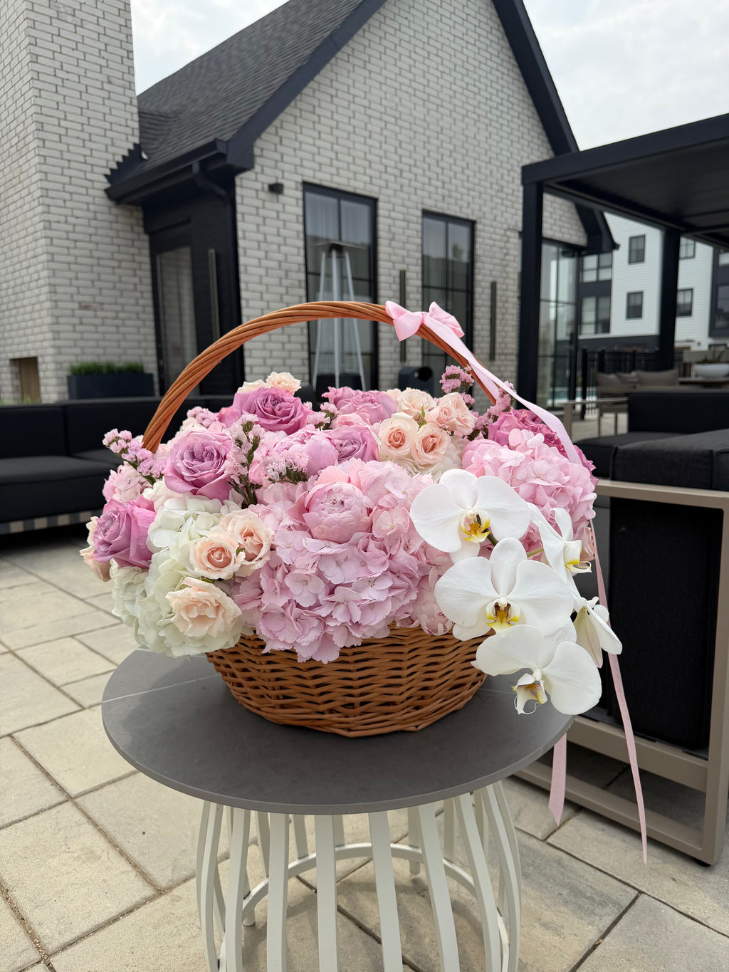 Blush Garden Basket